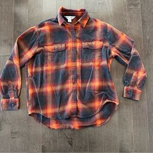 Old Navy‎ The Boyfriend Shirt Taylor Swift Evermore Flannel Country S